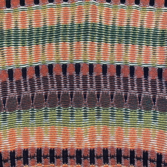 Missoni Orange Lime Green Zig Zag Cardigan Sweater - Picture 14 of 16